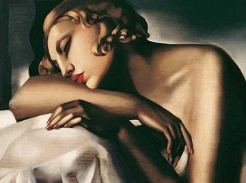  Tamara Pintura al %C3%B3leo - el durmiente 1932 contemporánea Tamara de Lempicka